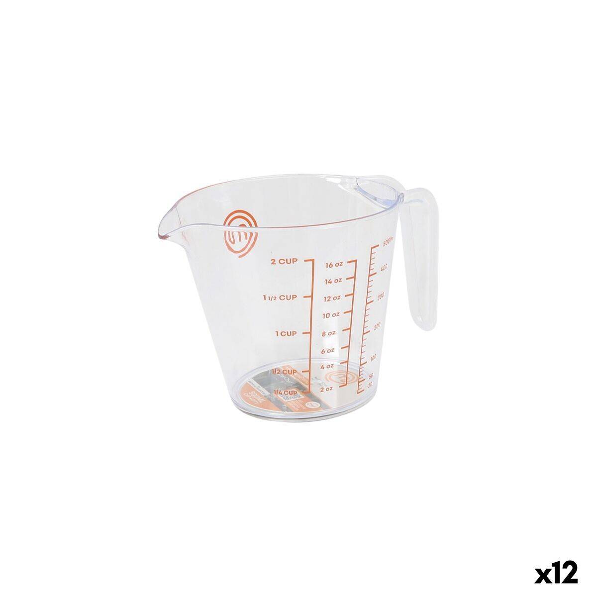 Jarra Medidora MasterChef Plástico 500 ml Transparente (12 Unidades)