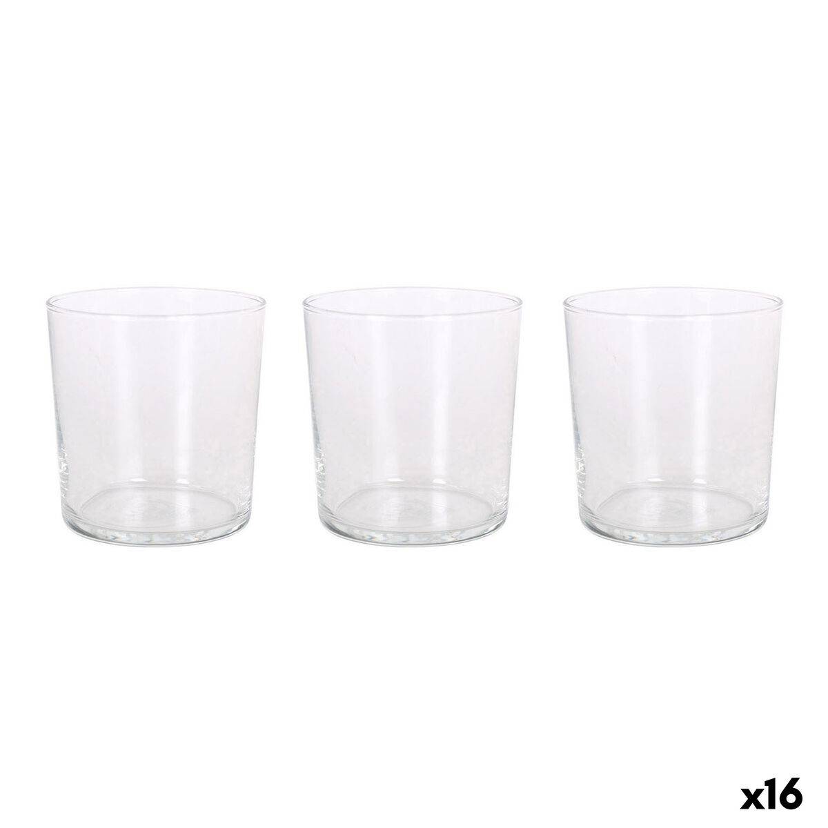 Set de Vasos LAV Transparente Vidrio 340 ml 3 Piezas (16 Unidades)