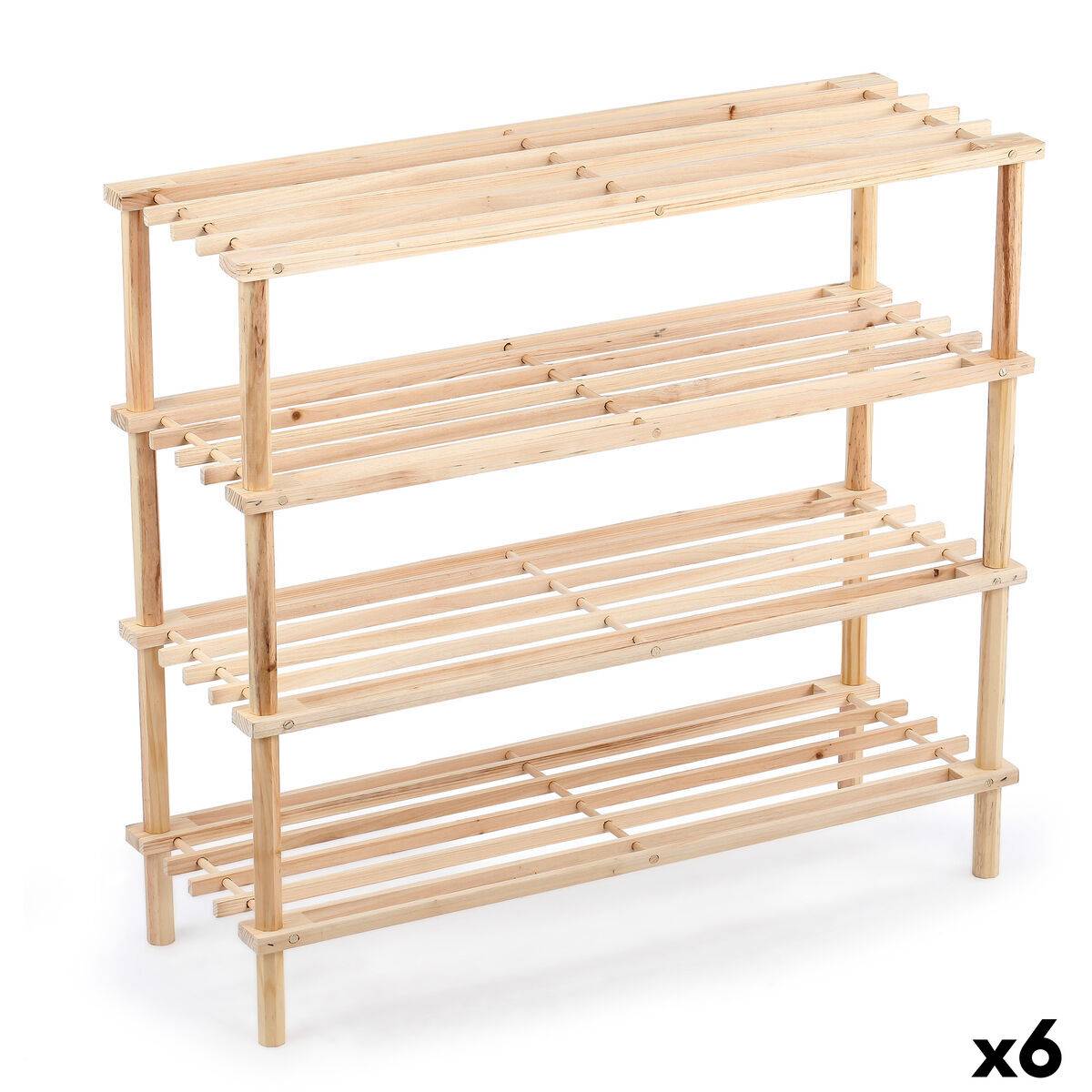 Zapatero Confortime Natural Madera 74 x 26 x 67 cm (6 Unidades)