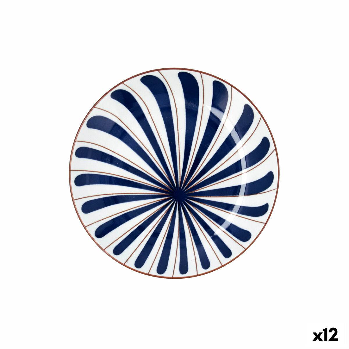 Plato de Postre Bidasoa Oceanika Azul Cerámica Ø 19 cm (12 Unidades)