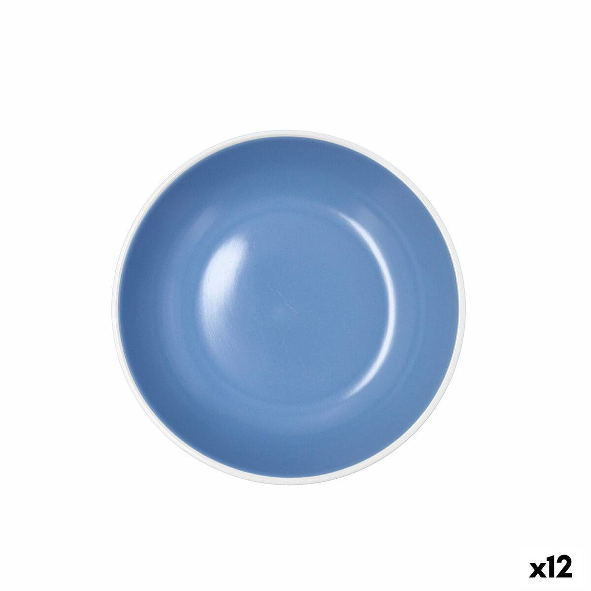 Plato Hondo Bidasoa Moana Azul Cerámica Ø 20 cm (12 Unidades)