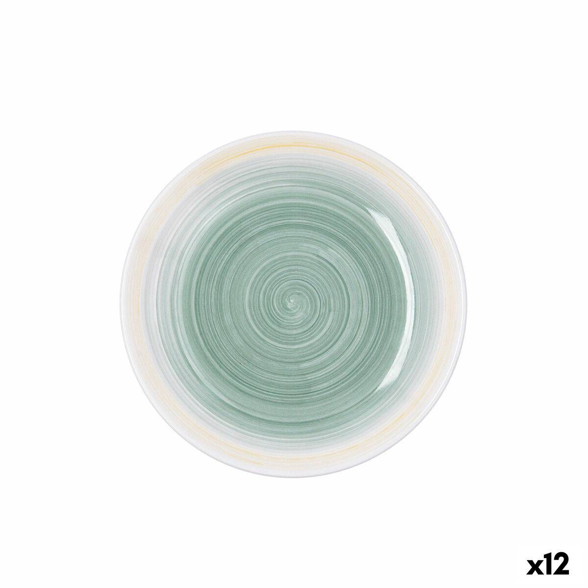 Plato de Postre Quid Velvet Amarillo Cerámica Ø 19 cm (12 Unidades)
