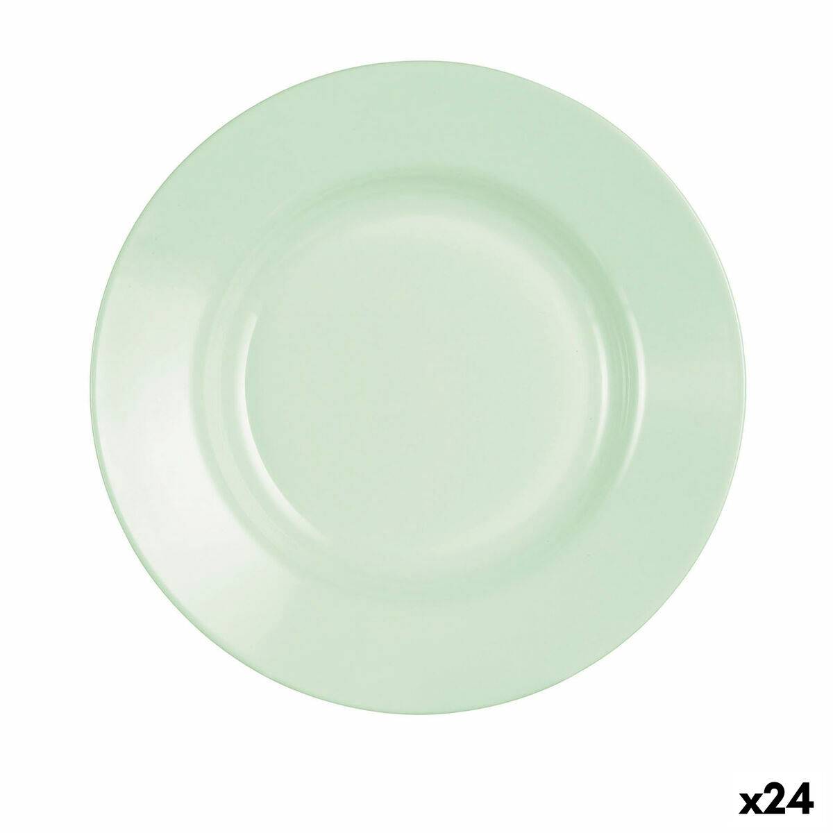 Plato Hondo Luminarc Plumi Paradise Ver Verde Vidrio Ø 22 cm (24 Unidades)