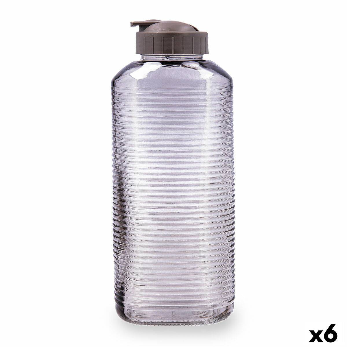 Botella de Agua Quid Velvet Gris Vidrio 1,8 L (6 Unidades)