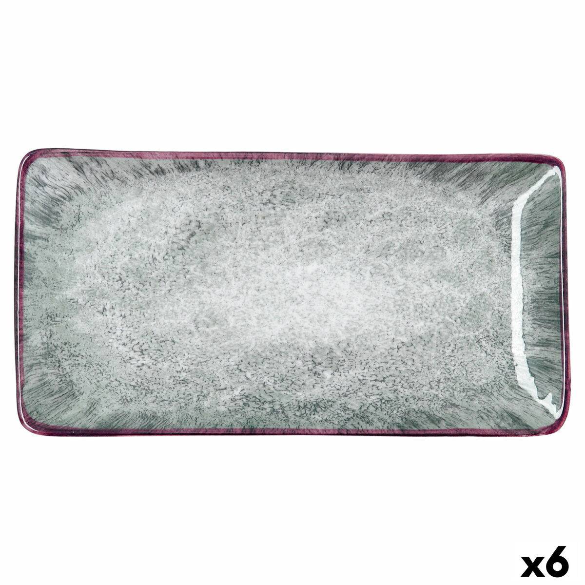 Bandeja de Aperitivos Bidasoa Stela Verde 27,5 x 16,3 cm (6 Unidades)