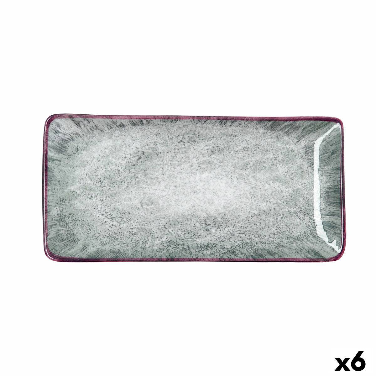 Bandeja de Aperitivos Bidasoa Stela Blanco 25 x 12 cm (6 Unidades)