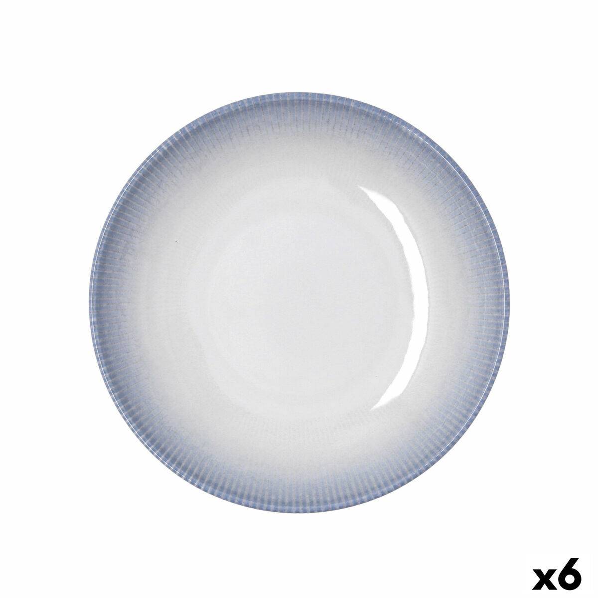Plato Hondo Bidasoa Lea Hydrozero Blanco Cerámica Ø 23 cm (6 Unidades)