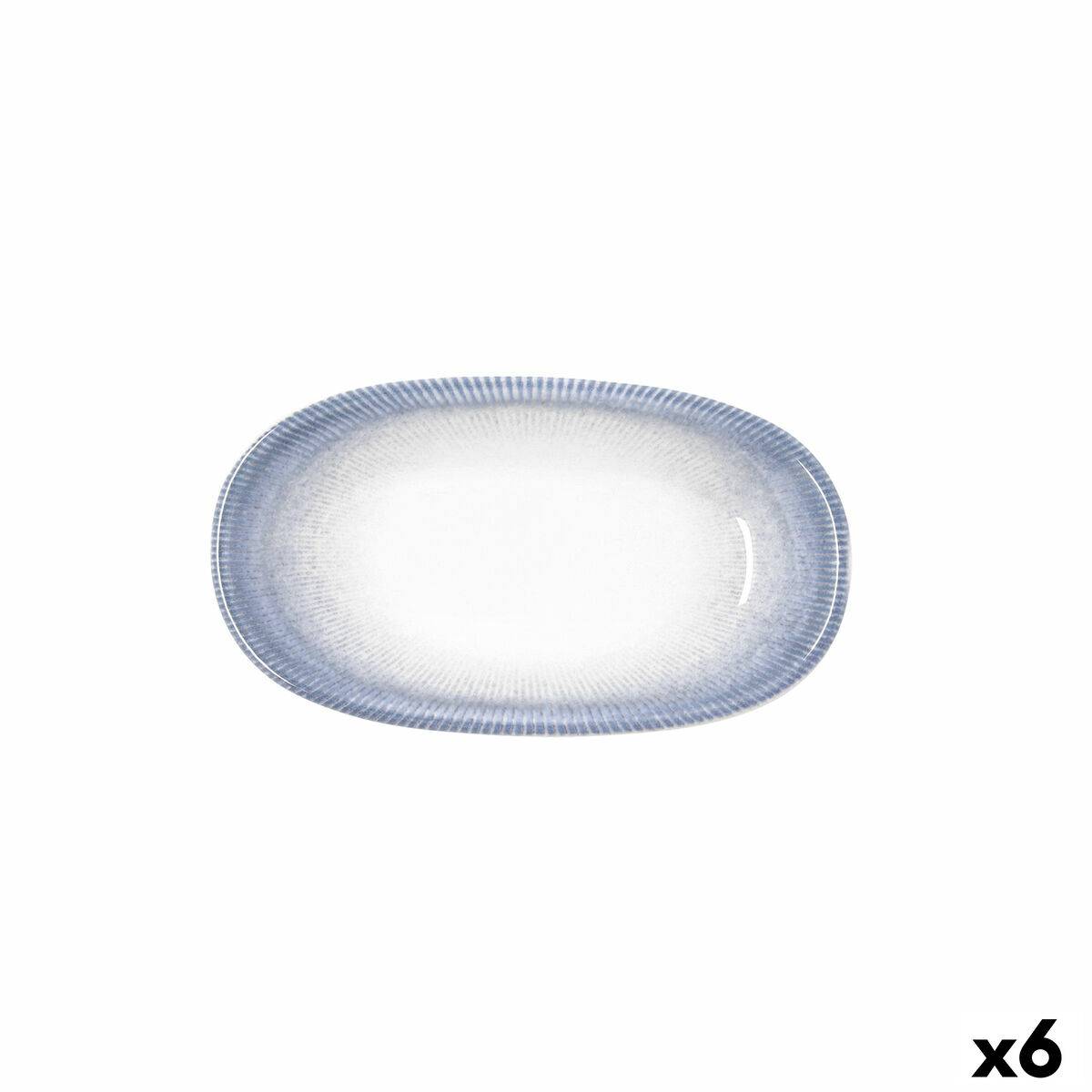 Bandeja de Aperitivos Bidasoa Lea Hydrozero Blanco 19 x 11 cm (6 Unidades)