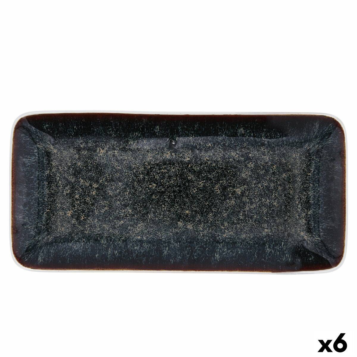 Bandeja de Aperitivos Bidasoa Elite Marrón 30 x 14,5 x 2,6 cm (6 Unidades)