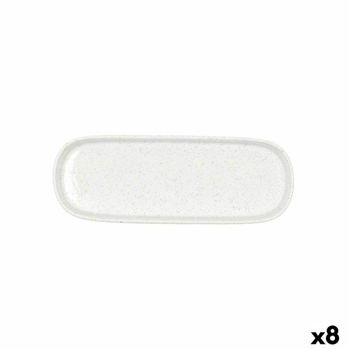 Bandeja de Aperitivos Bidasoa Elite Blanco 22 x 8 x 25 cm (8 Unidades)