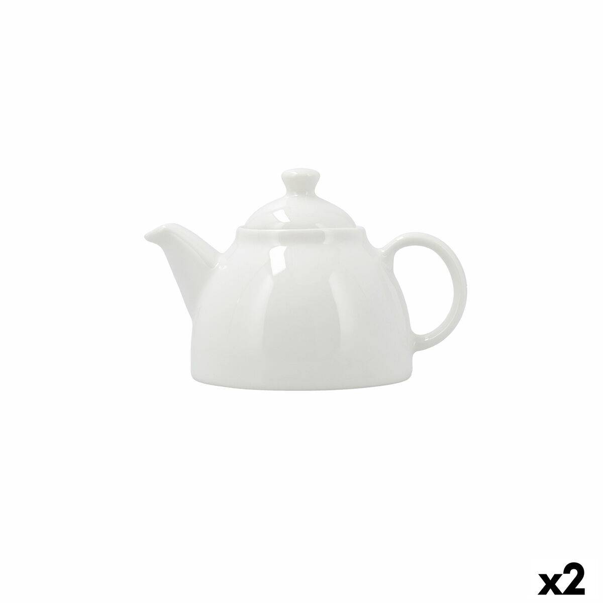 Tetera Bidasoa Serenity Hydrozero Blanco Cerámica 630 ml (2 Unidades)