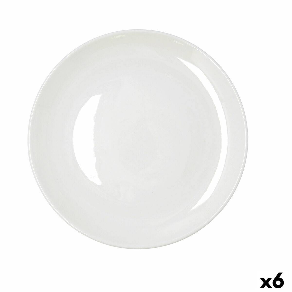 Plato Llano Bidasoa Harmony Hydrozero Blanco Cerámica Ø 27 cm (6 Unidades)
