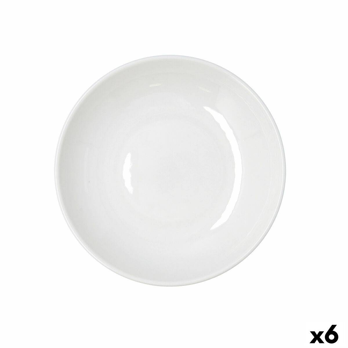 Plato Hondo Bidasoa Harmony Hydrozero Blanco Cerámica Ø 23 cm (6 Unidades)