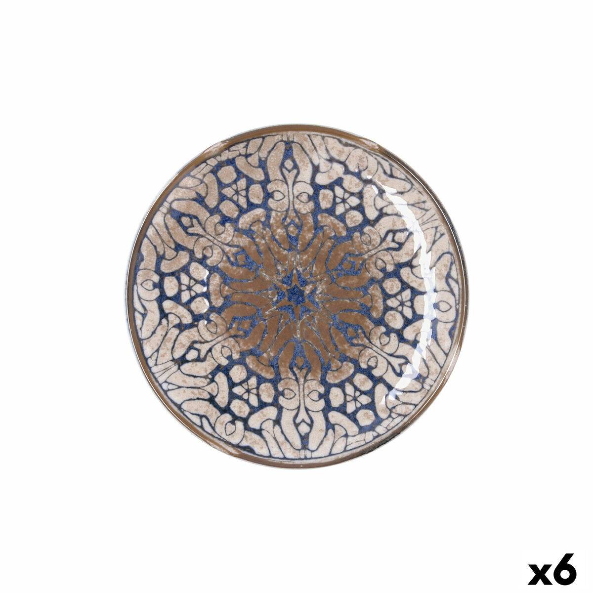 Plato de Postre Bidasoa Deneb Hydrozero Marrón Cerámica Ø 21 cm (6 Unidades)