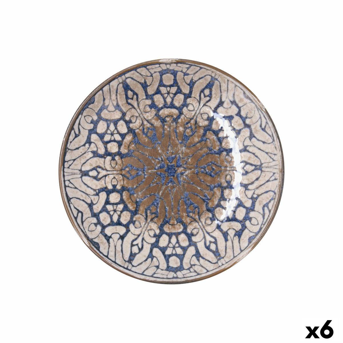 Plato Hondo Bidasoa Deneb Hydrozero Marrón Cerámica Ø 23 cm (6 Unidades)