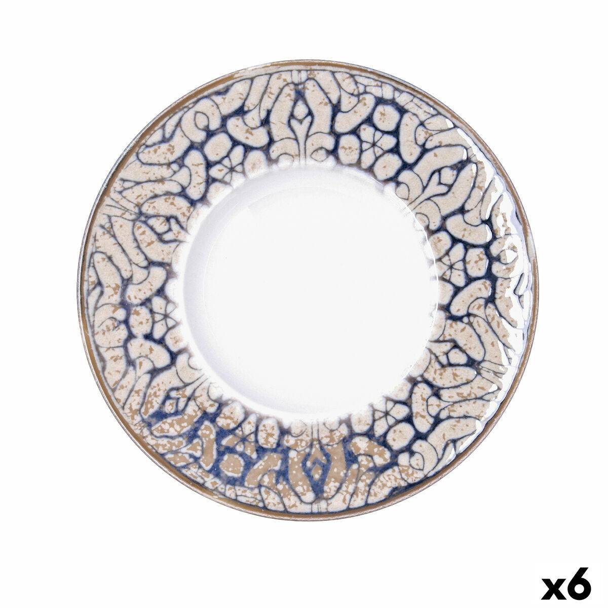 Plato para Pasta Bidasoa Deneb Hydrozero Marrón Cerámica Ø 26 cm Risotto (6 Unidades)