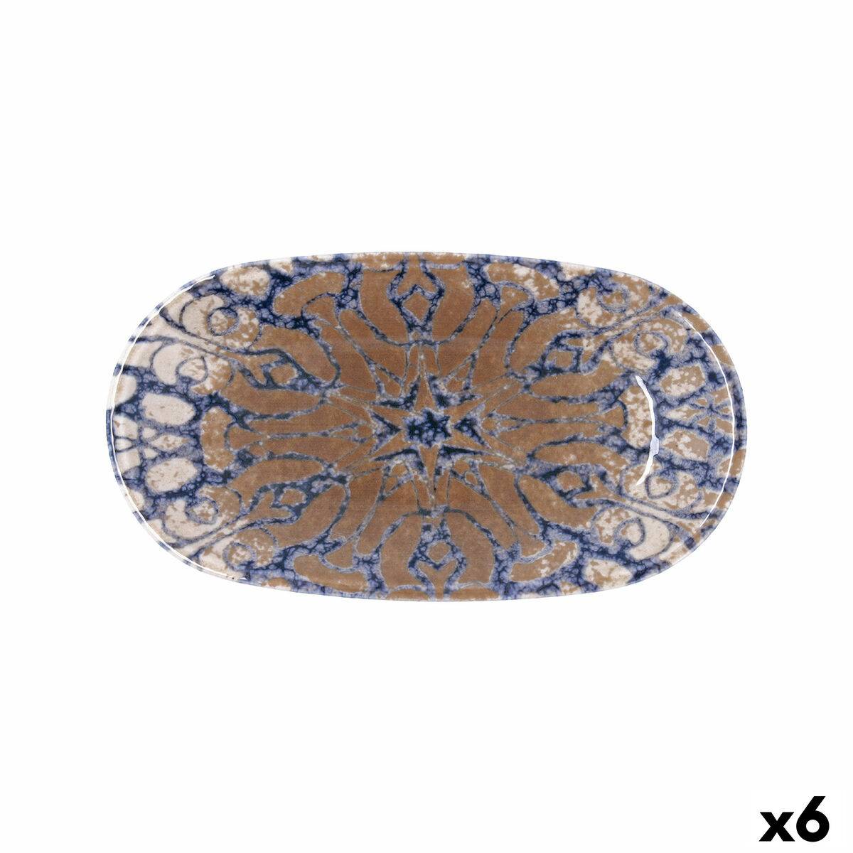 Bandeja de Aperitivos Bidasoa Deneb Hydrozero Marrón 26 x 14,5 cm (6 Unidades)
