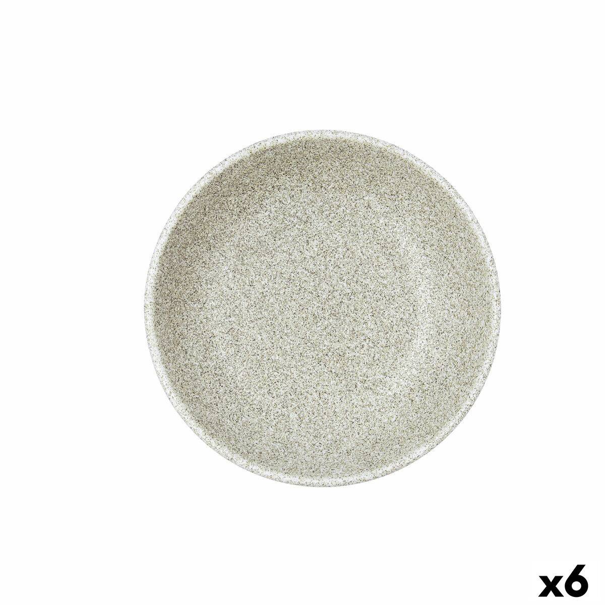 Plato Hondo Bidasoa Element Hydrozero Beige Cerámica Ø 20 cm (6 Unidades)