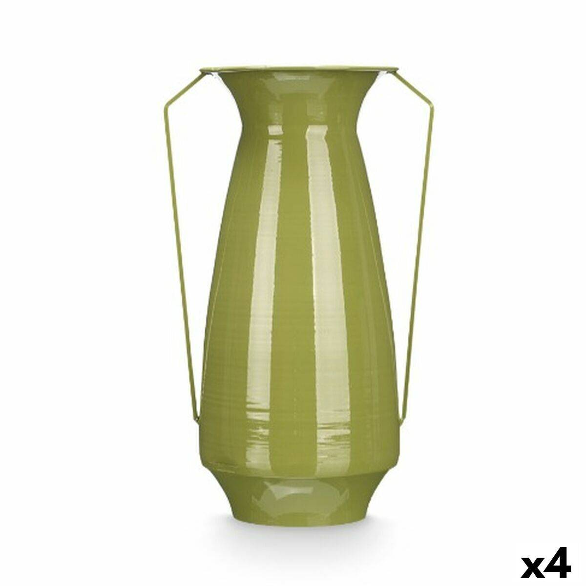 Jarrón Gift Decor Verde Hierro Cónico 25,5 x 41,5 x 18,5 cm (4 Unidades)