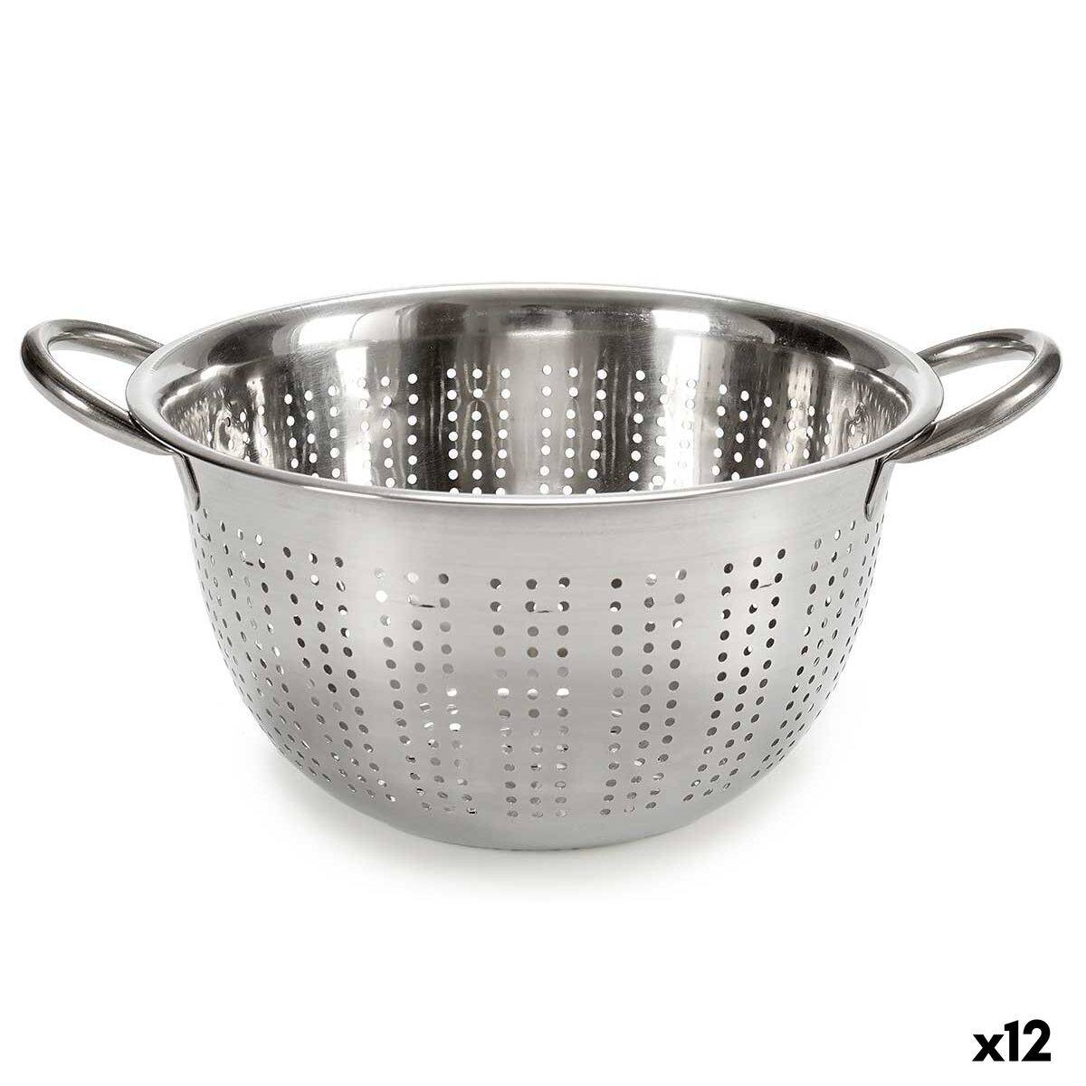 Colador Kinvara Plateado Acero Inoxidable 30,5 x 14 x 24 cm (12 Unidades)