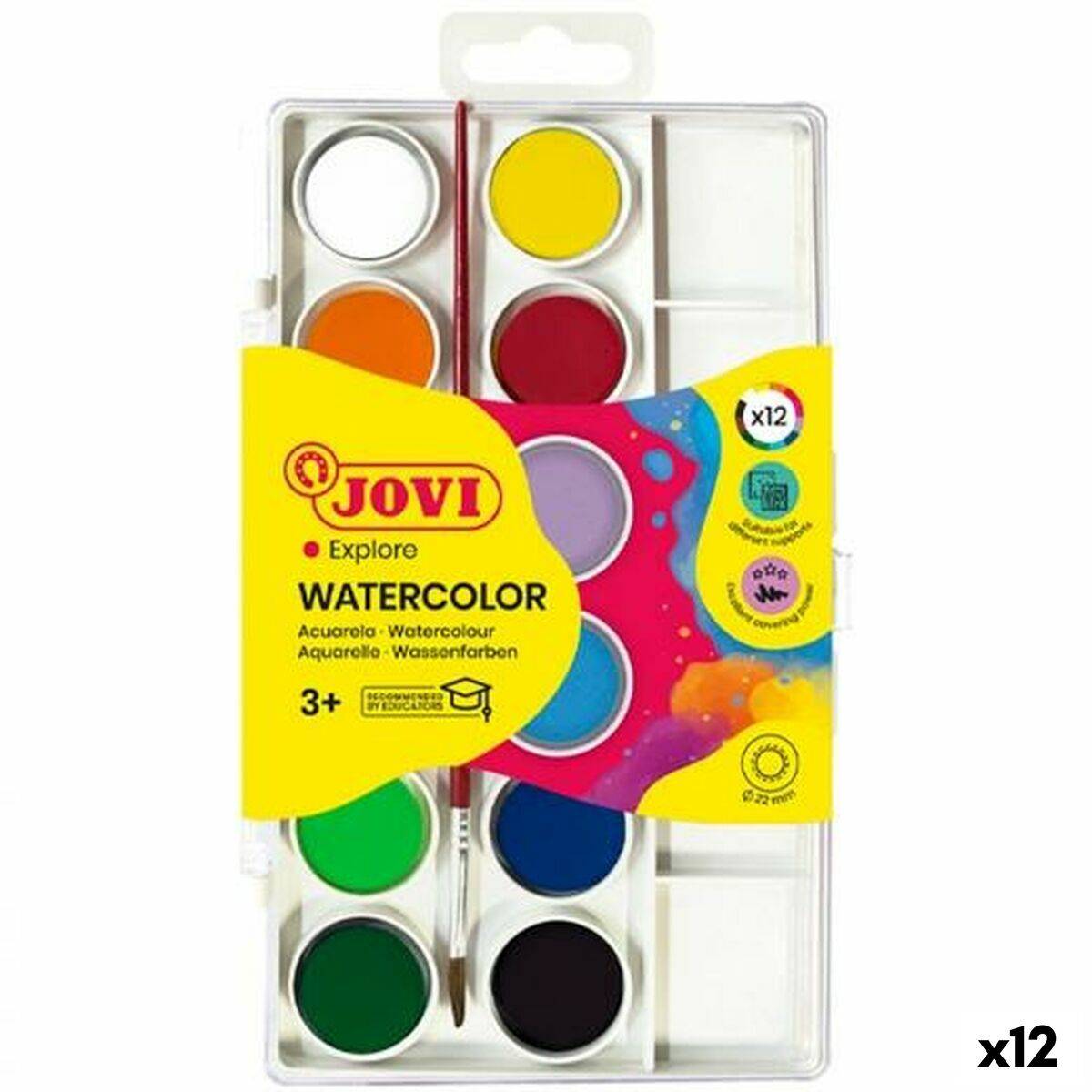Acuarelas Jovi Multicolor (12 Unidades)