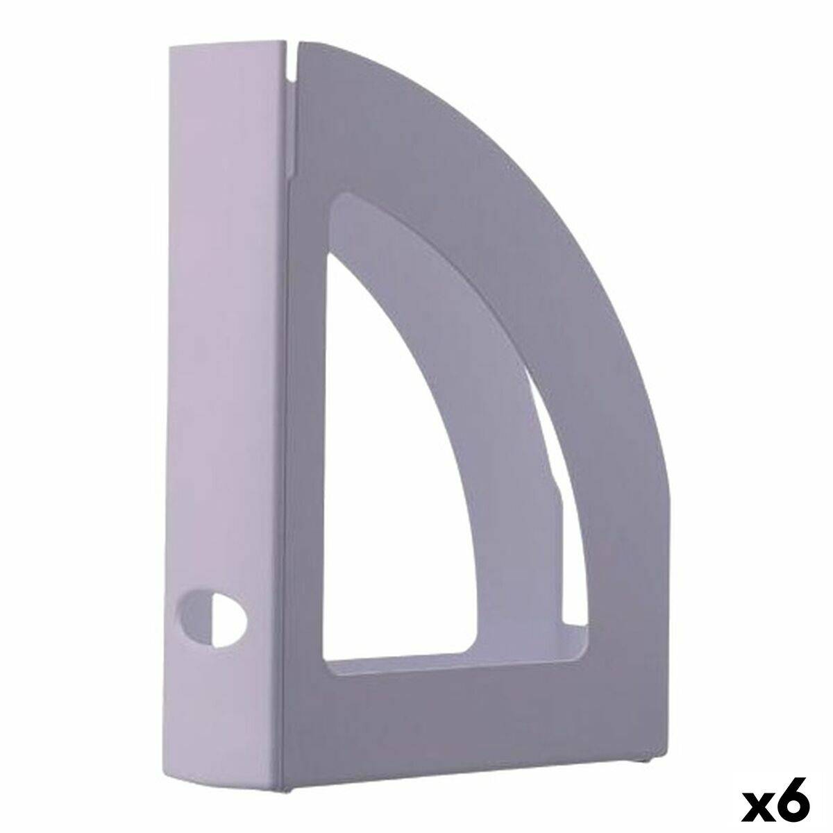 Revistero Archivo 2000 Malva A4 Folio 25 x 8 x 32 cm (6 Unidades)