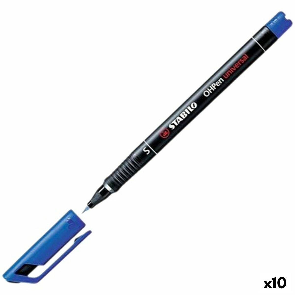 Rotuladores Stabilo OHPEN UNIVERSAL Azul (10 Unidades)