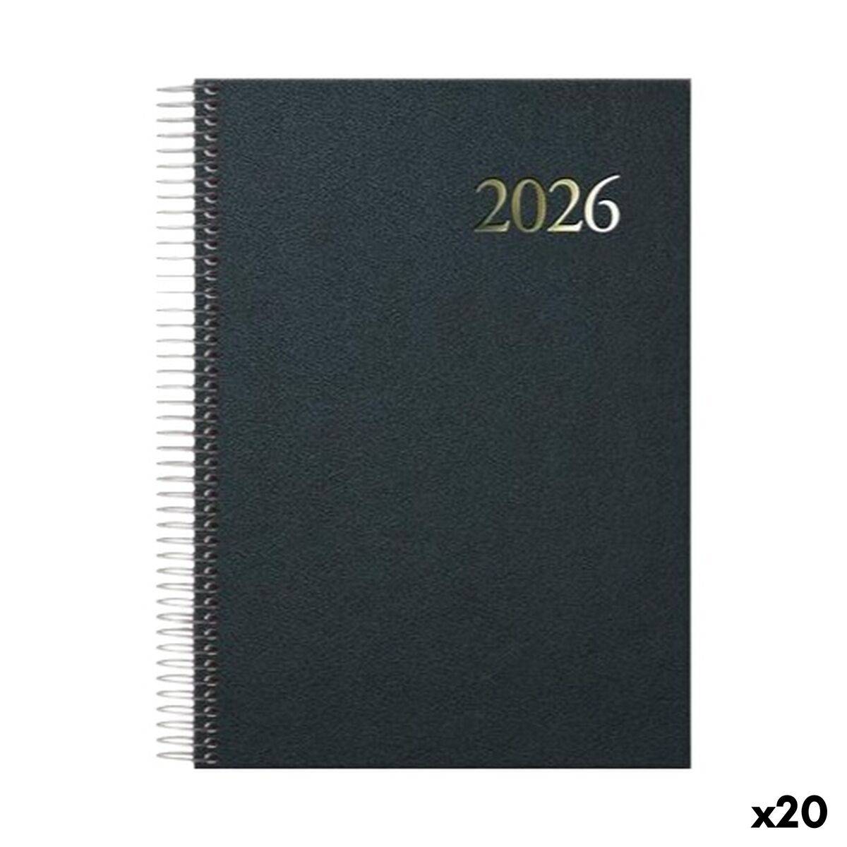 Agenda DOHE SEGOVIA Negro 14 x 20 cm 2026 (20 Unidades)