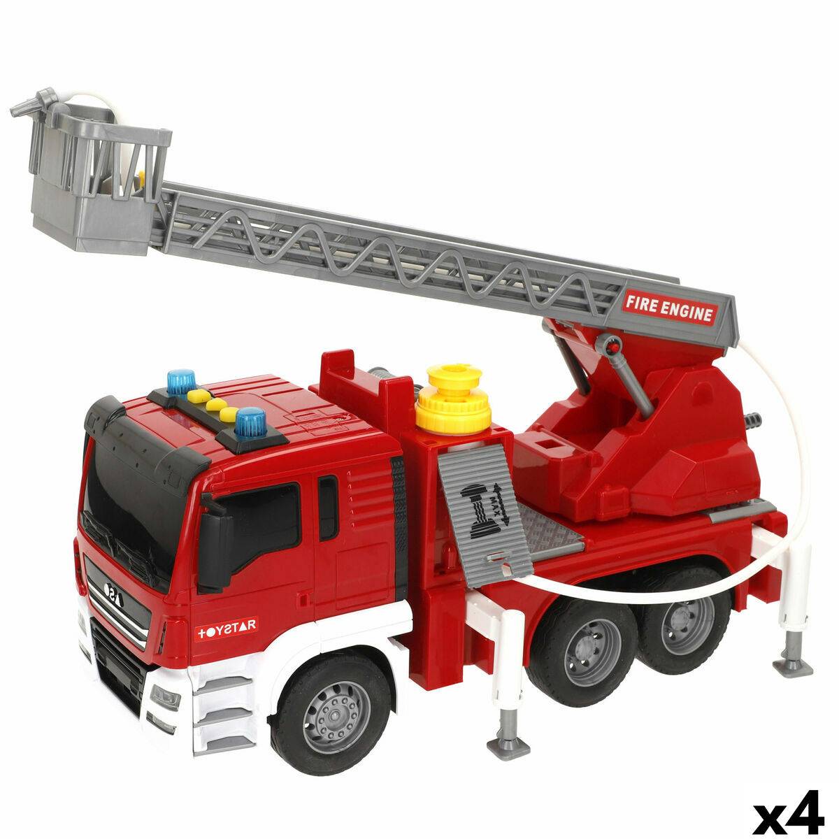 Camión de Bomberos con Luz y Sonido Speed & Go 34 x 25 x 12 cm (4 Unidades)
