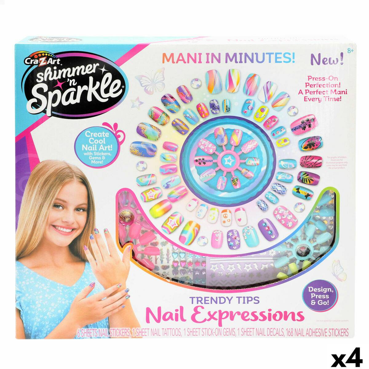 Set de Diseño de Uñas Cra-Z-Art 4 Unidades