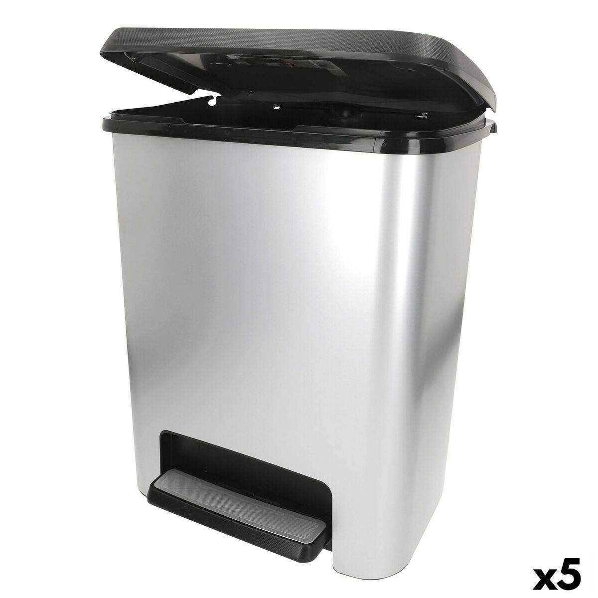 Cubo de basura Curver Gris Plástico 25 L (5 Unidades)