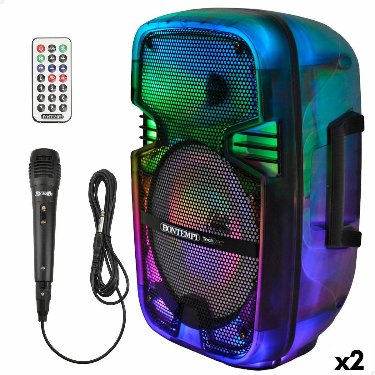Altavoz con Micrófono Karaoke Bontempi 2 Unidades