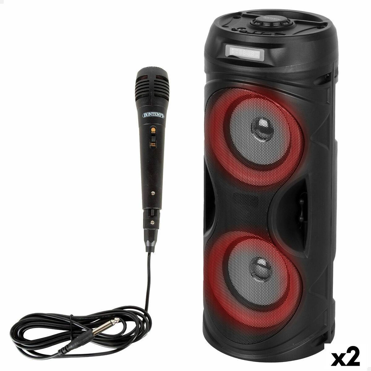 Altavoz con Micrófono Karaoke Bontempi 2 Unidades