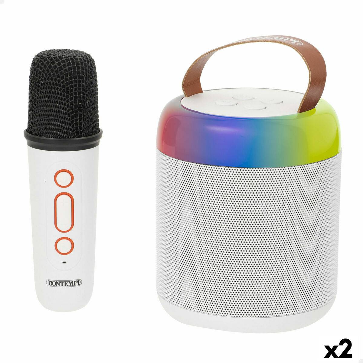 Altavoz con Micrófono Karaoke Bontempi 2 Unidades