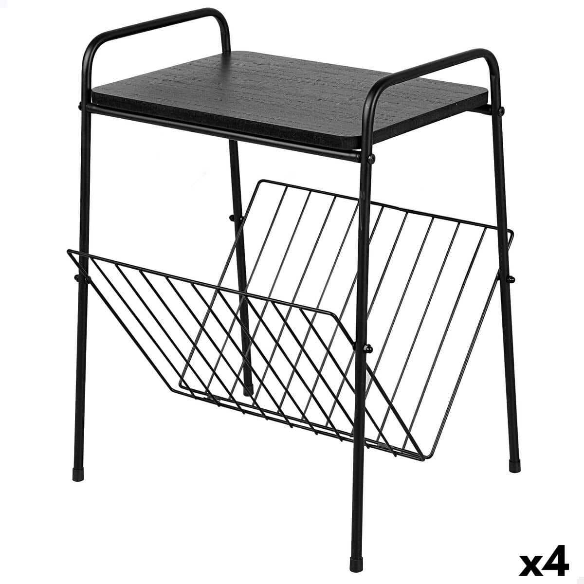 Mesa Revistero Max Home Hierro Madera MDF (4 Unidades)