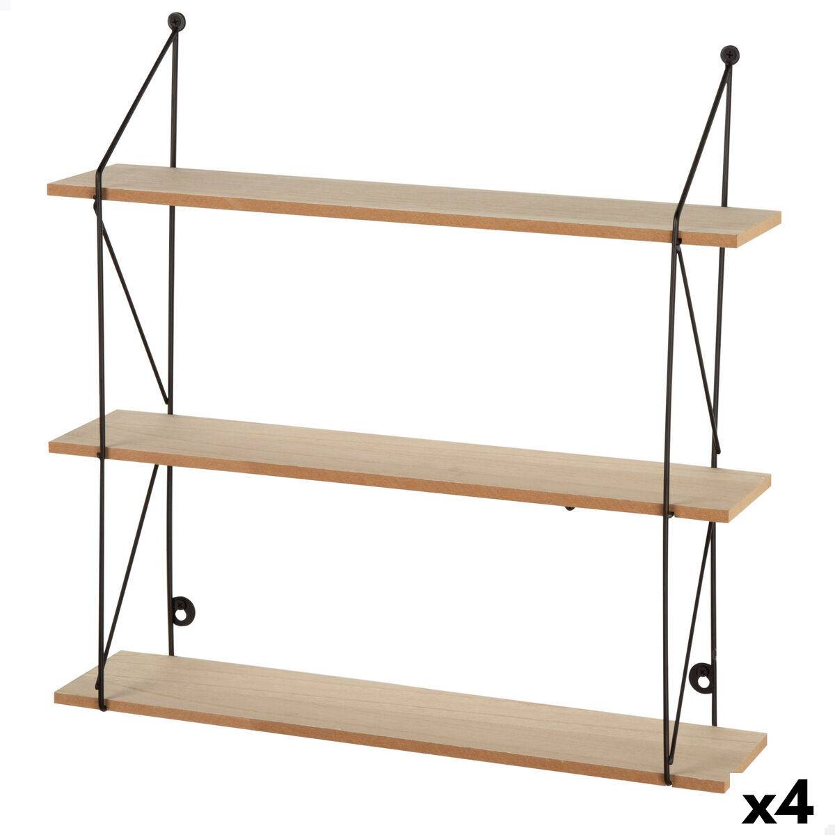 Estantería Max Home Hierro Madera MDF 50 X 49 X 12 CM (4 Unidades)
