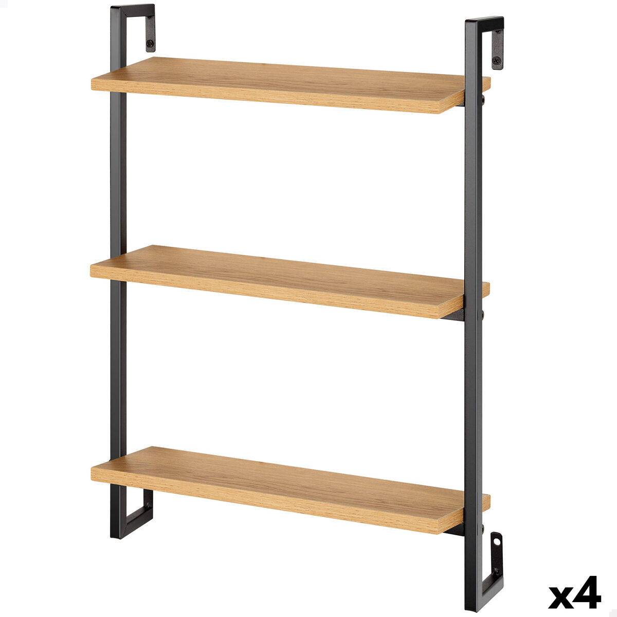 Estantería Max Home Hierro Madera MDF 40 X 55 X 12 cm (4 Unidades)