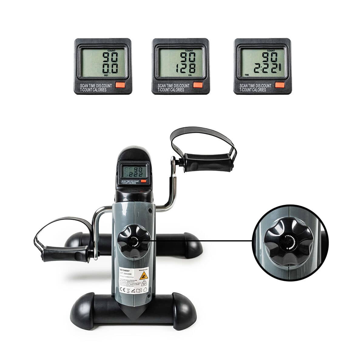 Pedaleador Estático para Piernas y Brazos con Esterilla Velora 2100 InnovaGoods