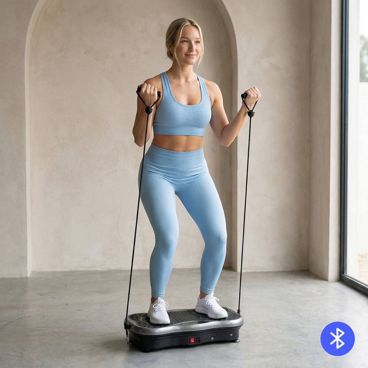 Plataforma Vibratoria con Altavoz, Bandas de Resistencia y Mando a Distancia Vivflow InnovaGoods