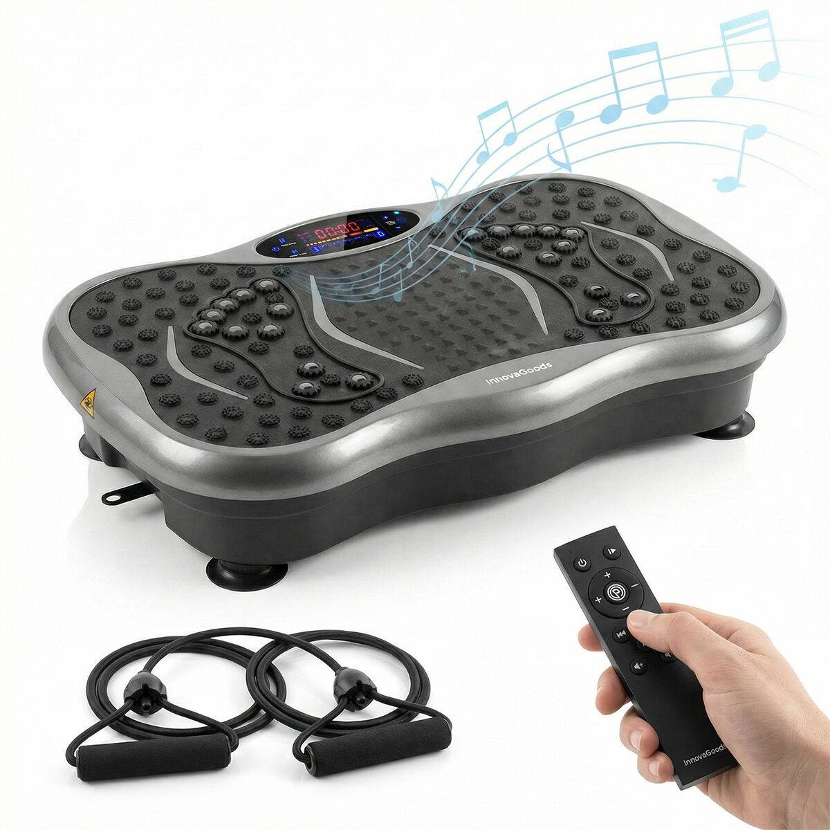 Plataforma Vibratoria con Altavoz, Bandas de Resistencia y Mando a Distancia Vivflow InnovaGoods