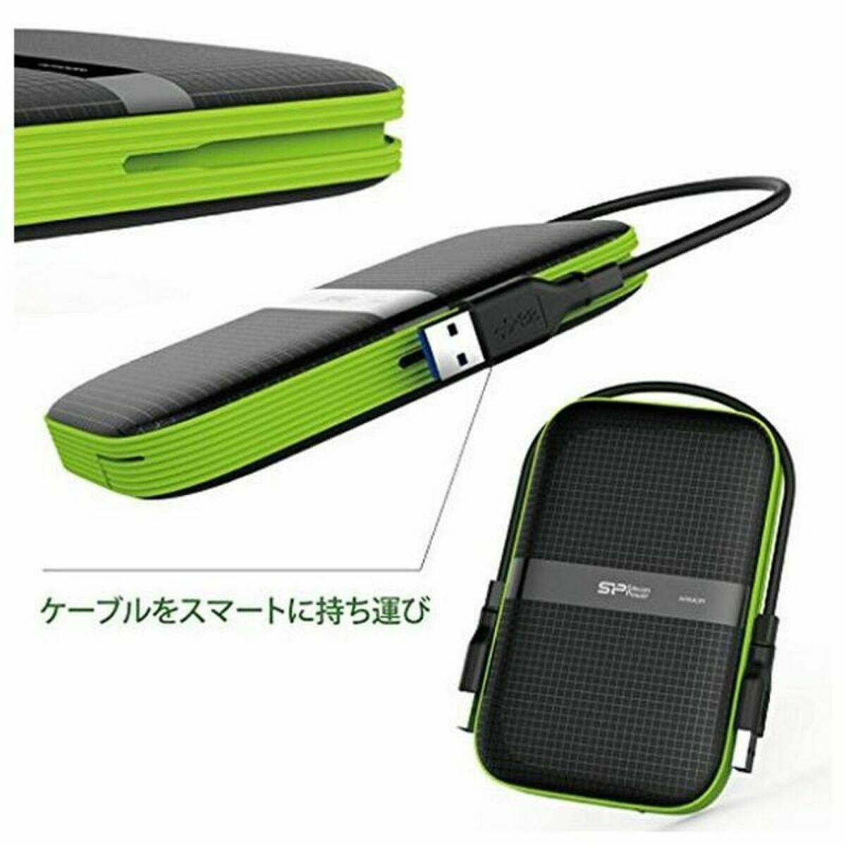 Disco Duro Externo Silicon Power A60 2.5" USB 3.0 1 TB Anti-shock Waterproof Negro 3