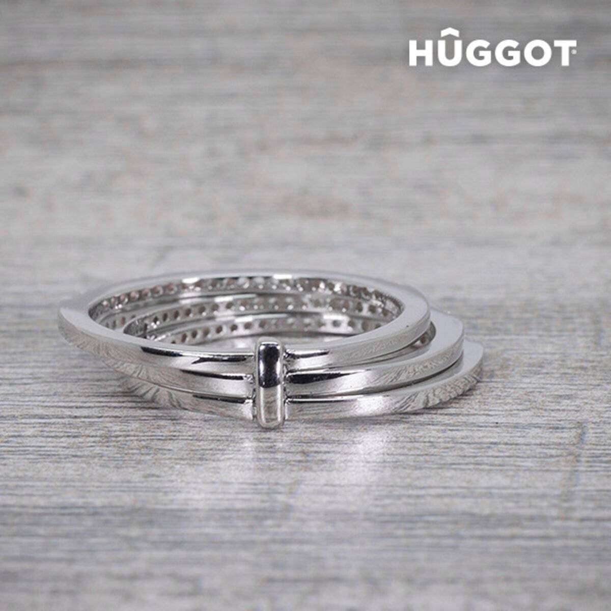 Anillo de Plata Esterlina 925 con Zirconitas Three Hûggot 4