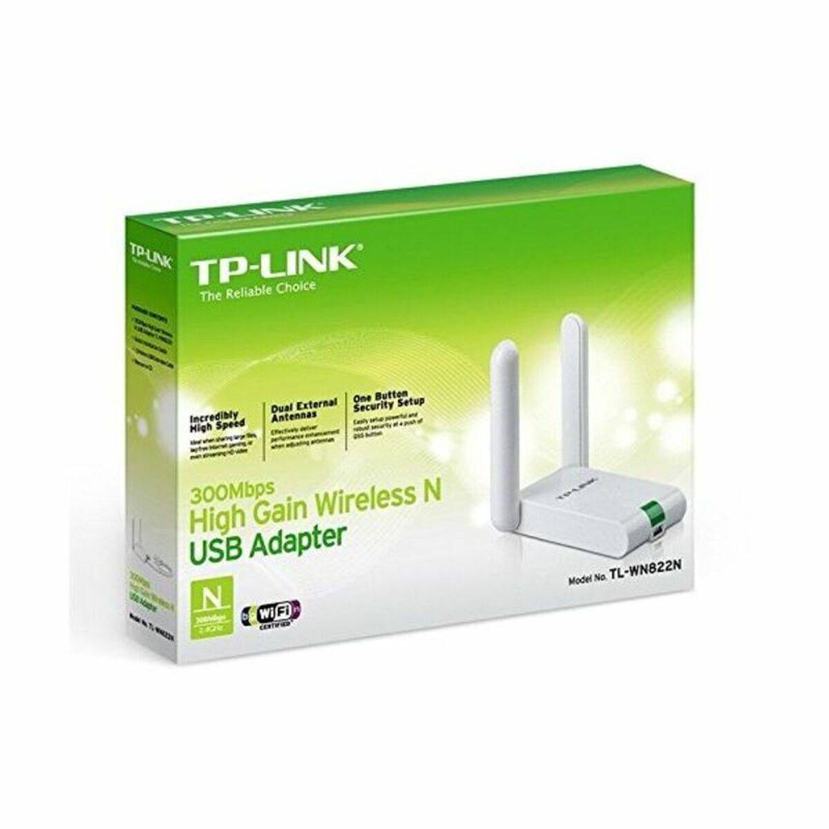 TP-LINK WN822N adap. High Gain 2T2R 3dBi 300N USB 3