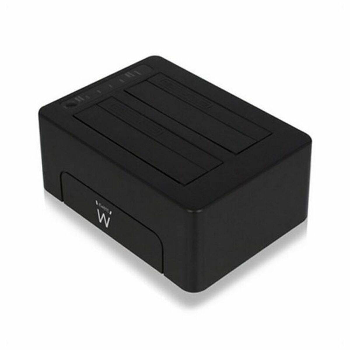 Dock Station Dual Ewent AAACET0186 Dual 2.5"-3.5" USB 3.1 ABS Negro 1