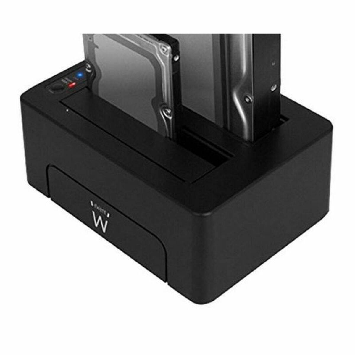 Dock Station Dual Ewent AAACET0186 Dual 2.5"-3.5" USB 3.1 ABS Negro 3