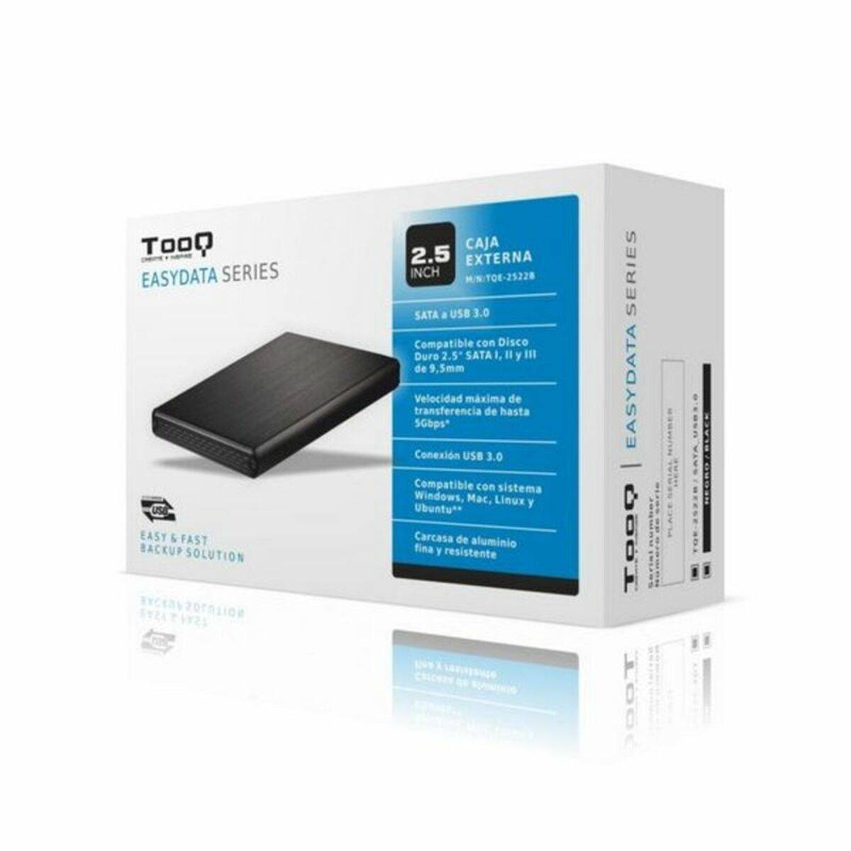 Caja Externa TooQ TQE-2522B HD 2.5" USB 3.1 USB 3.0 SATA USB 3.0 1