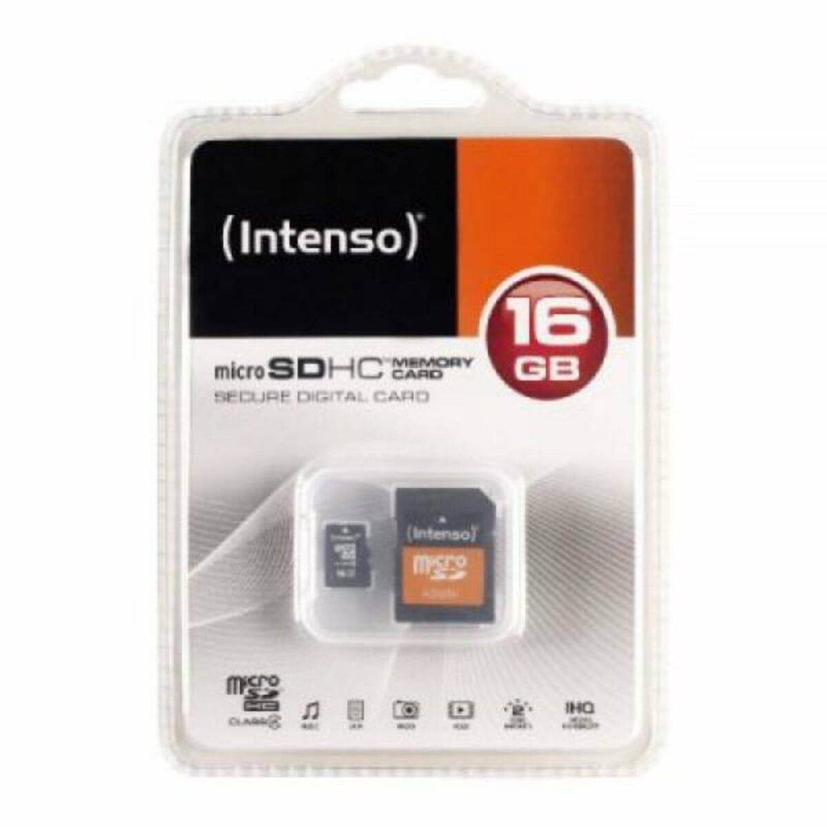 Tarjeta de Memoria Micro SD con Adaptador INTENSO 3413470 16 GB 16 GB 2