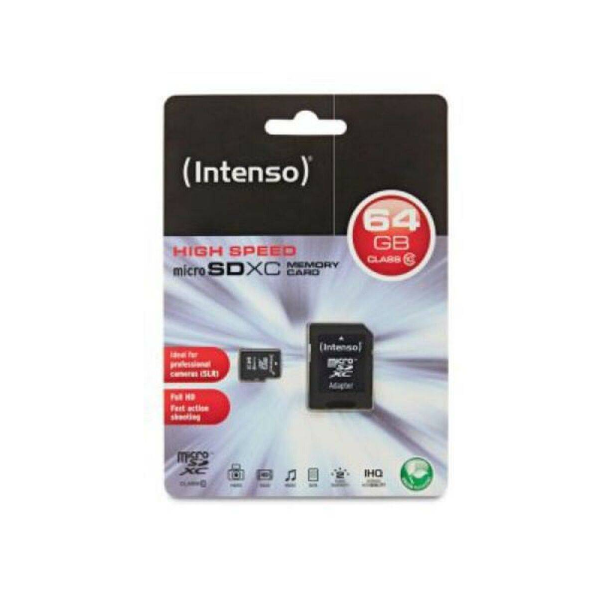 Tarjeta de Memoria Micro SD con Adaptador INTENSO 3413490 64 GB 64 GB 2