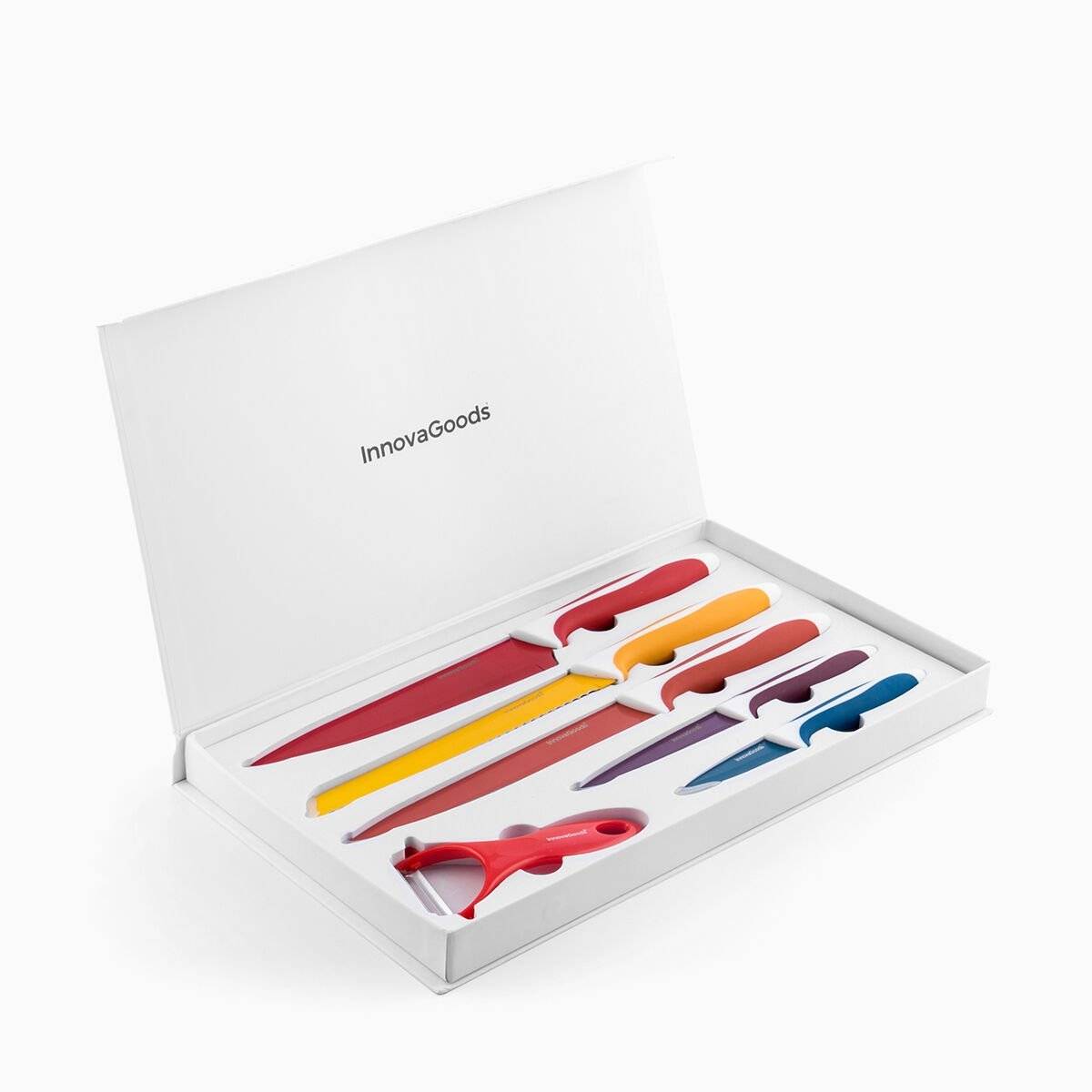 Juego de Cuchillos Cerámicos y Pelador Knoolvs InnovaGoods 6 Piezas 4