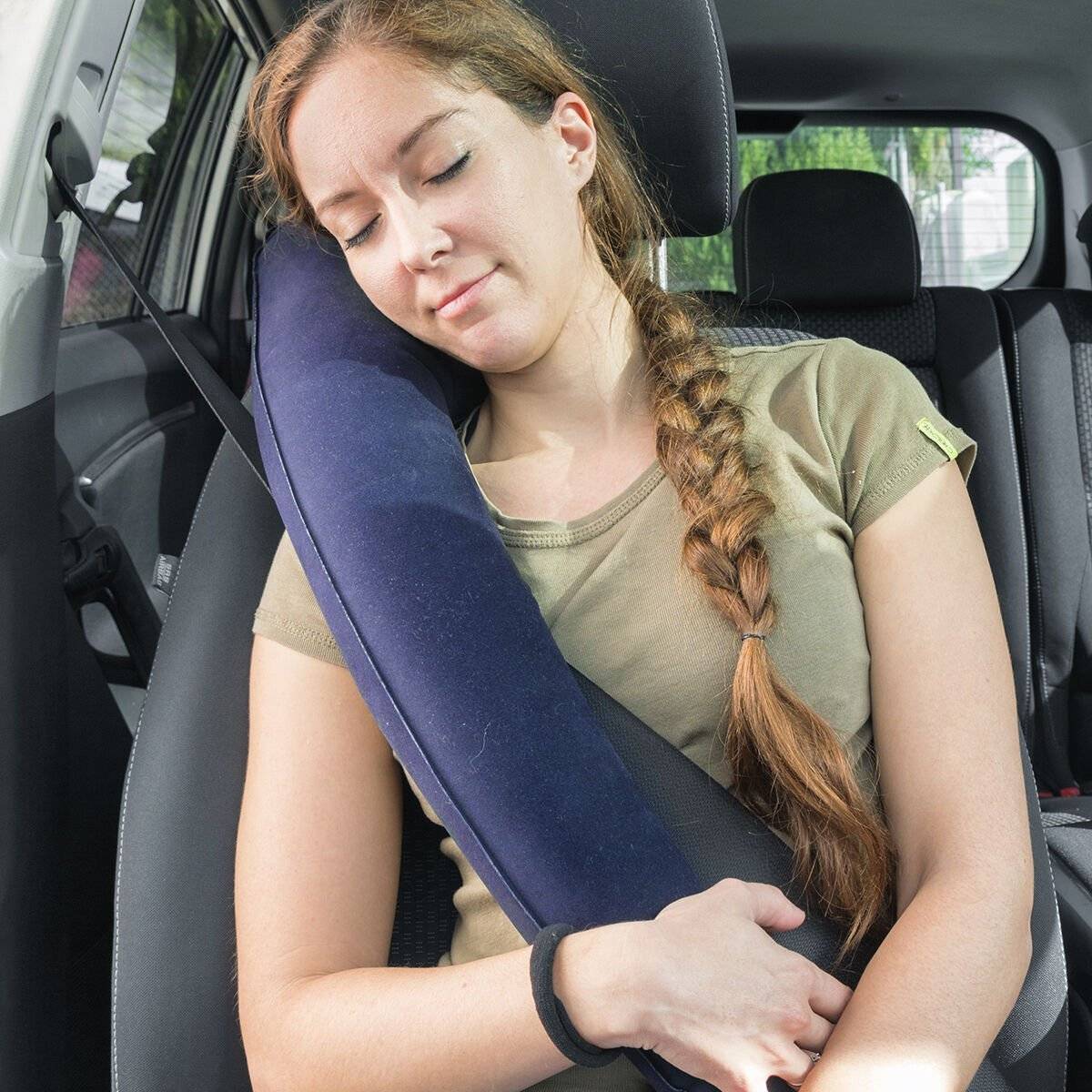 Almohada de Viaje Hinchable con Sujeción para Asientos Restel InnovaGoods 5